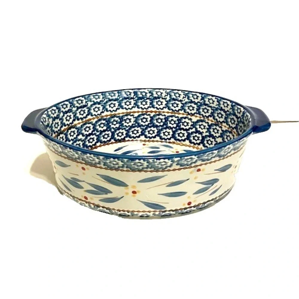 Temp-tations Presentable Ovenware By Tara Old World Blue 1.5 Qt Baking Casserole